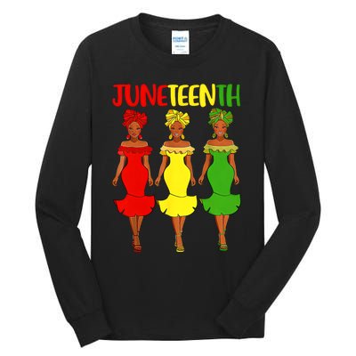 Juneteenth Afro Women Freeish Since 1865 Black Independence Day Black History Tall Long Sleeve T-Shirt