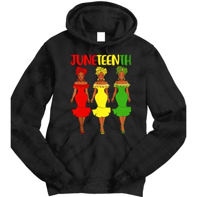 Juneteenth Afro Women Freeish Since 1865 Black Independence Day Black History Tie Dye Hoodie