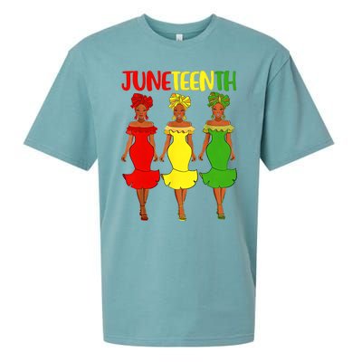 Juneteenth Afro Women Freeish Since 1865 Black Independence Day Black History Sueded Cloud Jersey T-Shirt