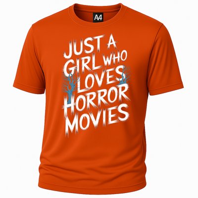 Just A Who Loves Horror Movies Horror Film Spooky Vibes Cool Gift Cooling Performance Crew T-Shirt