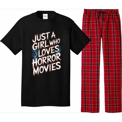 Just A Who Loves Horror Movies Horror Film Spooky Vibes Cool Gift Pajama Set