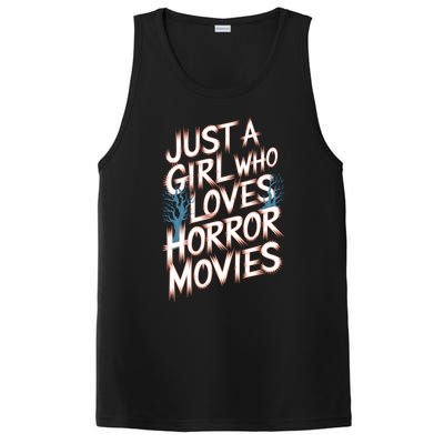 Just A Who Loves Horror Movies Horror Film Spooky Vibes Cool Gift PosiCharge Competitor Tank