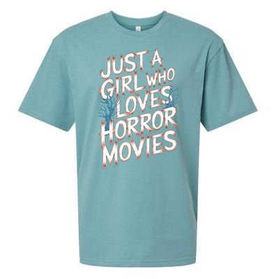 Just A Who Loves Horror Movies Horror Film Spooky Vibes Cool Gift Sueded Cloud Jersey T-Shirt