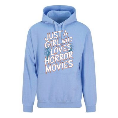 Just A Who Loves Horror Movies Horror Film Spooky Vibes Cool Gift Unisex Surf Hoodie