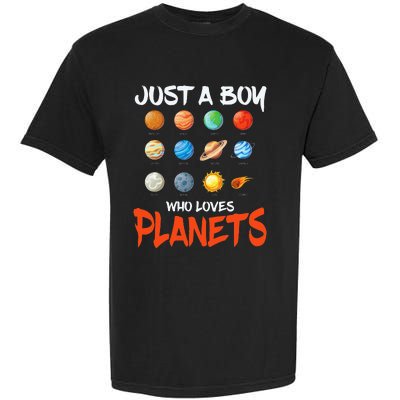 Just A Who Loves Planets Space Dwarf Solar System Gift Garment-Dyed Heavyweight T-Shirt