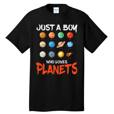 Just A Who Loves Planets Space Dwarf Solar System Gift Tall T-Shirt