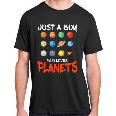 Just A Who Loves Planets Space Dwarf Solar System Gift Adult ChromaSoft Performance T-Shirt