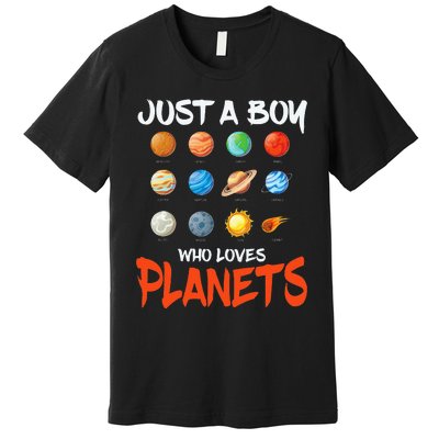 Just A Who Loves Planets Space Dwarf Solar System Gift Premium T-Shirt