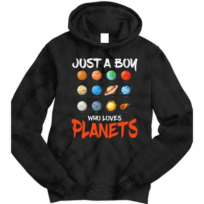 Just A Who Loves Planets Space Dwarf Solar System Gift Tie Dye Hoodie