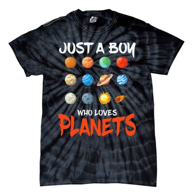 Just A Who Loves Planets Space Dwarf Solar System Gift Tie-Dye T-Shirt