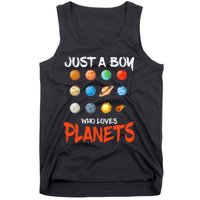 Just A Who Loves Planets Space Dwarf Solar System Gift Tank Top