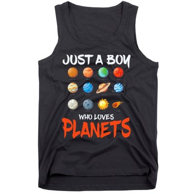 Just A Who Loves Planets Space Dwarf Solar System Gift Tank Top