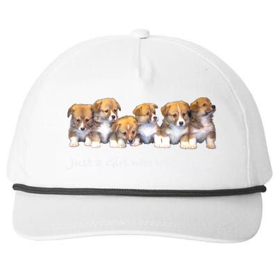 Just A Who Loves Dogs Funny For Dog Trainer Meaningful Gift Snapback Five-Panel Rope Hat