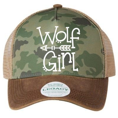 Just A Wolf Who Loves Wolves Gift Arrow Cute Love Gift Legacy Tie Dye Trucker Hat