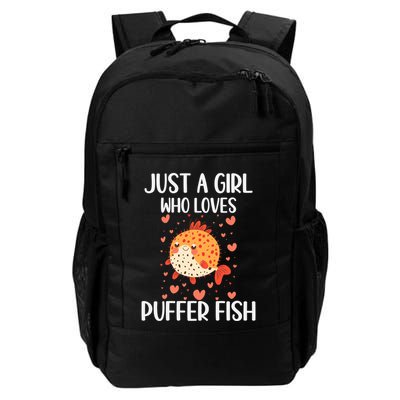 Just A Who Loves Puffer Fish Funny Gift Backpack