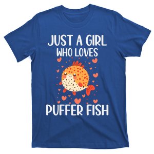 Just A Who Loves Puffer Fish Funny Gift T-Shirt