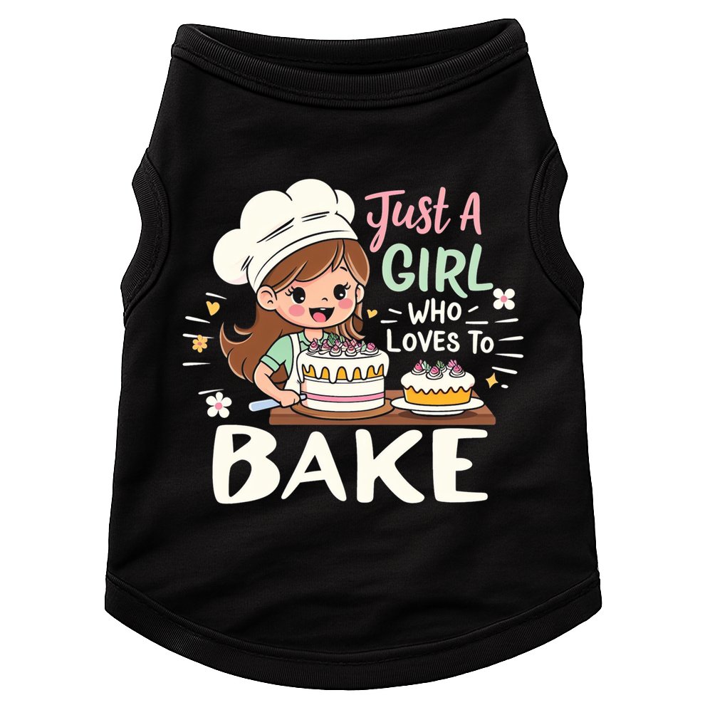 Just A Who Loves To Bake Cute Baking Graphic Cool Gift Doggie Tank