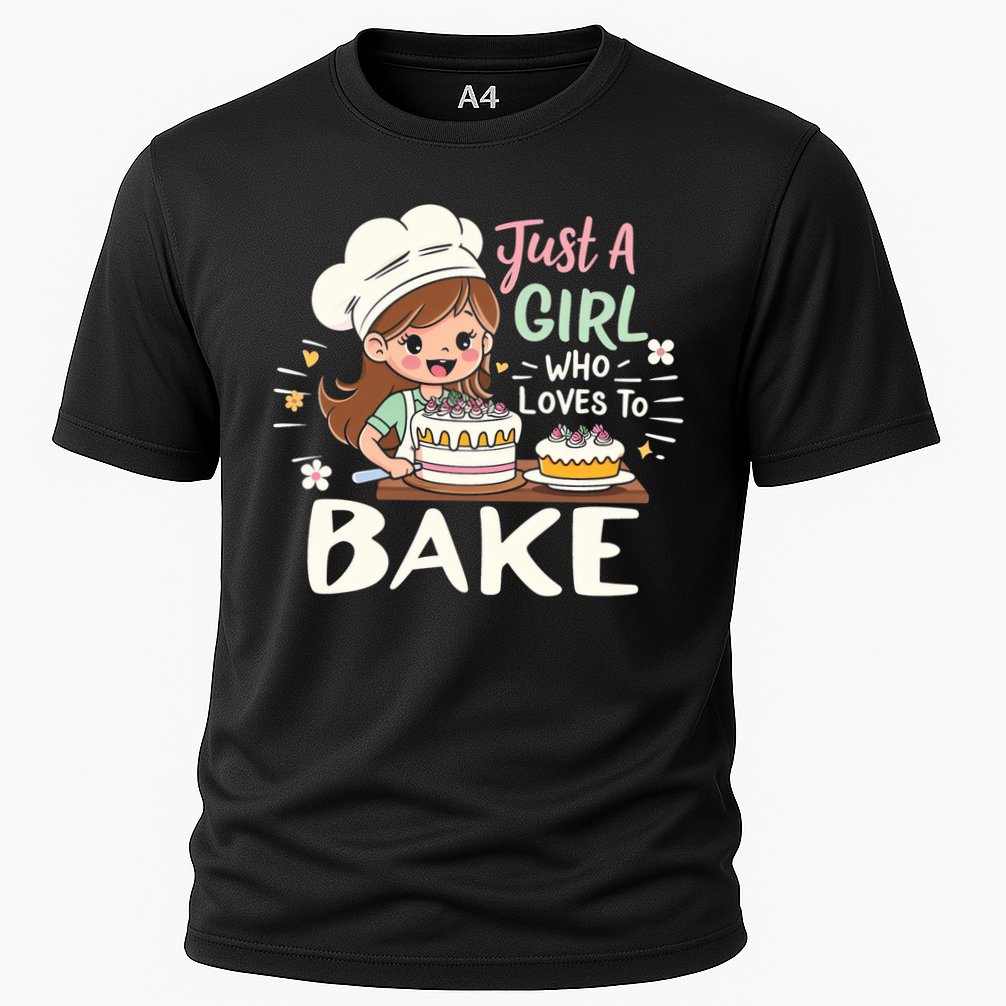 Just A Who Loves To Bake Cute Baking Graphic Cool Gift Cooling Performance Crew T-Shirt