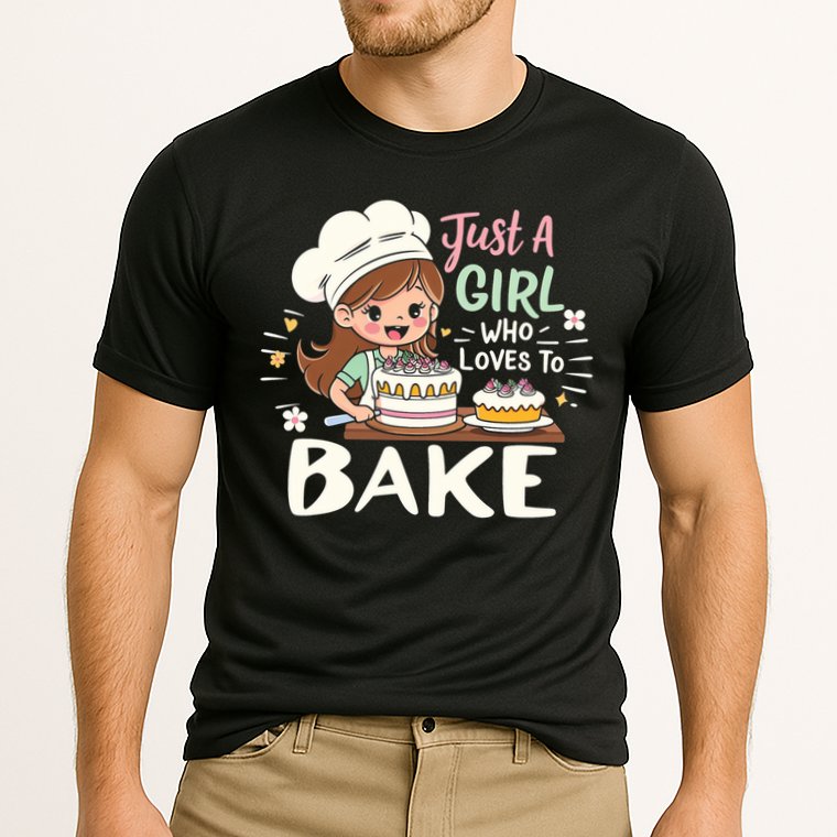 Just A Who Loves To Bake Cute Baking Graphic Cool Gift Cooling Performance Crew T-Shirt