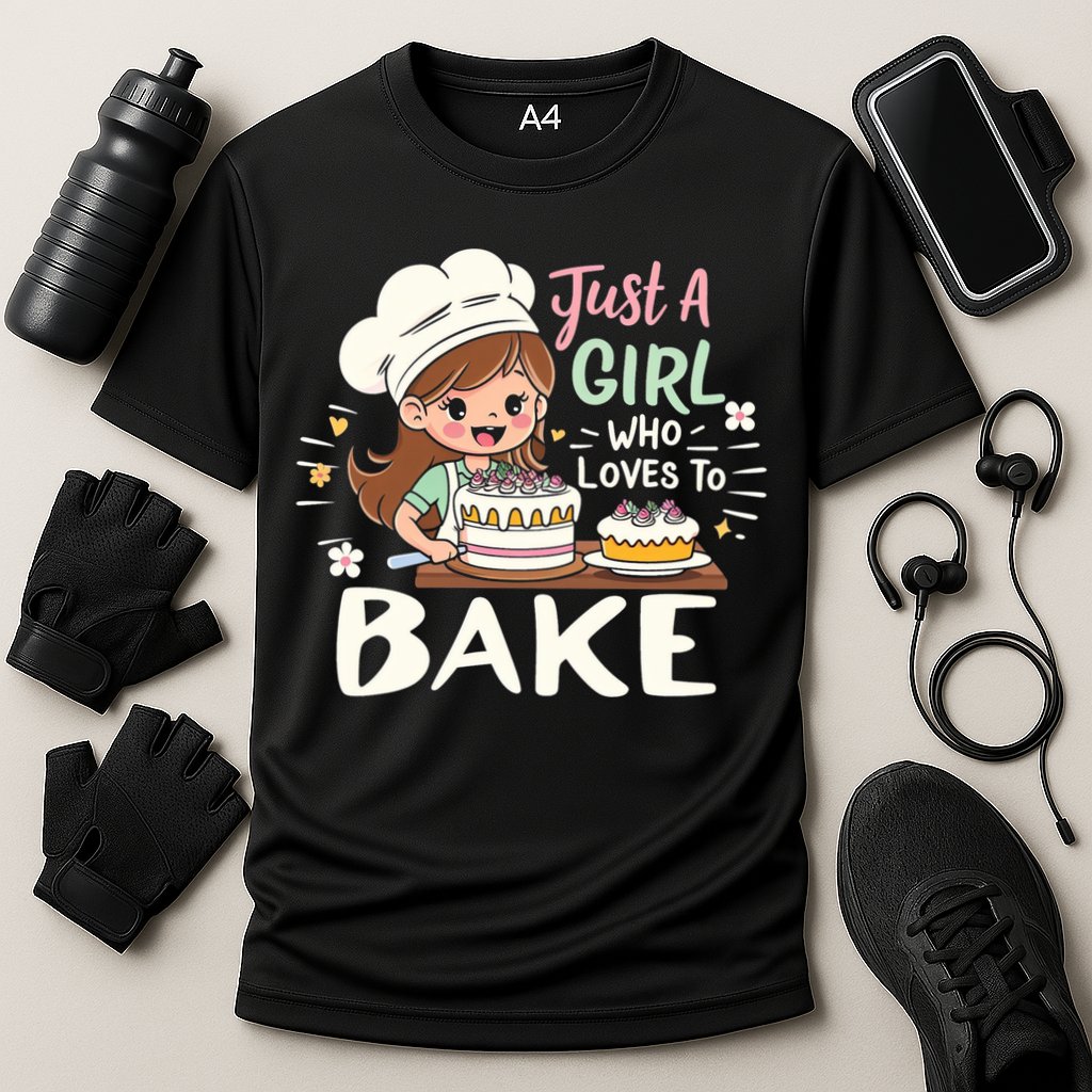 Just A Who Loves To Bake Cute Baking Graphic Cool Gift Cooling Performance Crew T-Shirt