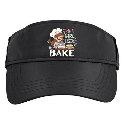 Just A Who Loves To Bake Cute Baking Graphic Cool Gift Adult Drive Performance Visor