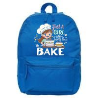 Just A Who Loves To Bake Cute Baking Graphic Cool Gift 16 in Basic Backpack