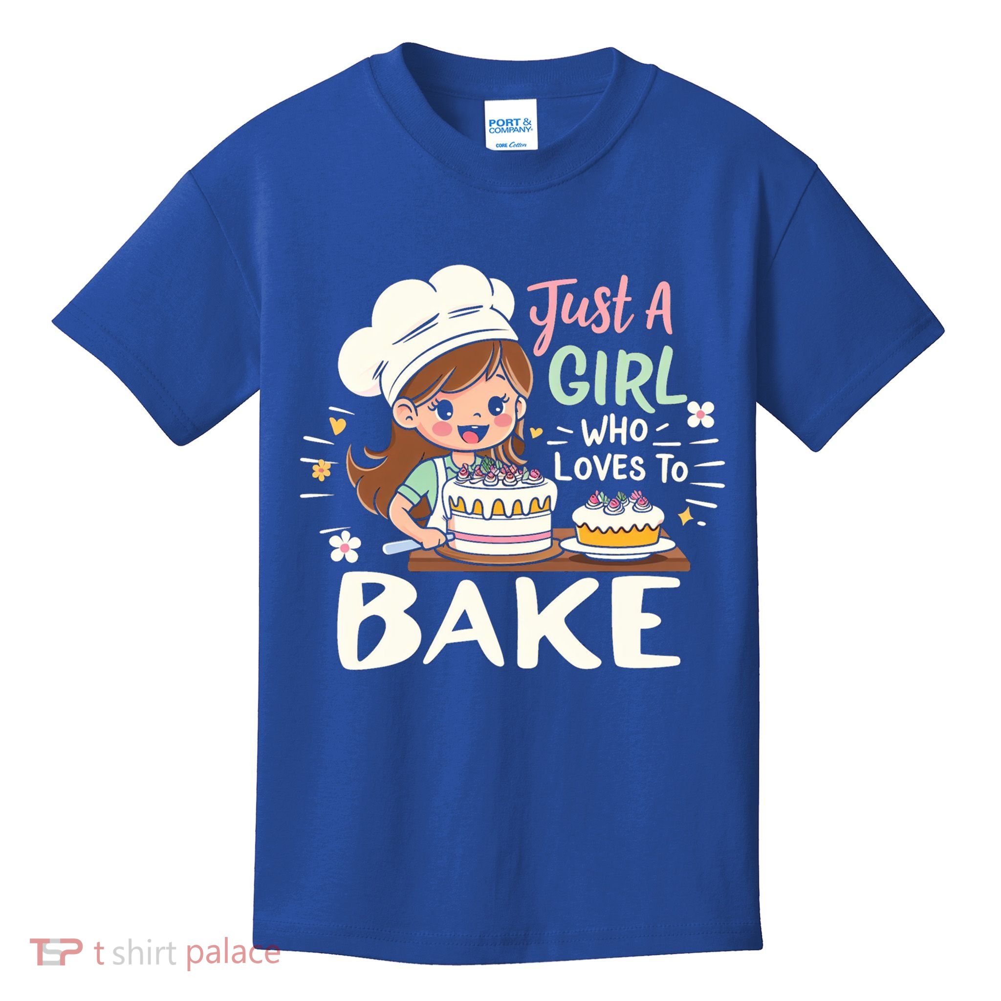 Just A Who Loves To Bake Cute Baking Graphic Cool Gift Kids T-Shirt