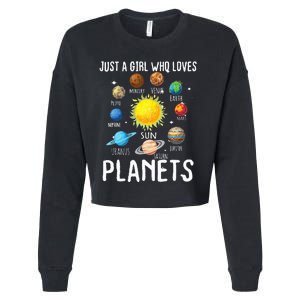 Just A Who Loves Planets Astronomy Space Planets Cropped Pullover Crew