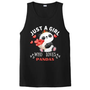 Just A Who Loves Pandas Valentines Day Panda Bear Funny Gift Cute Gift PosiCharge Competitor Tank