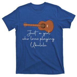 Just A Who Loves Playing Ukulele Player Guitaris Gift T-Shirt