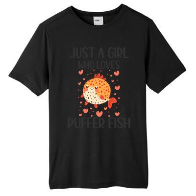 Just A Who Loves Puffer Fish Funny Gift Tall Fusion ChromaSoft Performance T-Shirt