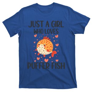 Just A Who Loves Puffer Fish Funny Gift T-Shirt