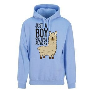 Just a Who Loves Alpacas Funny Alpaca Unisex Surf Hoodie