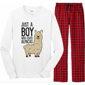 Just a Who Loves Alpacas Funny Alpaca Long Sleeve Pajama Set