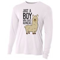 Just a Who Loves Alpacas Funny Alpaca Cooling Performance Long Sleeve Crew