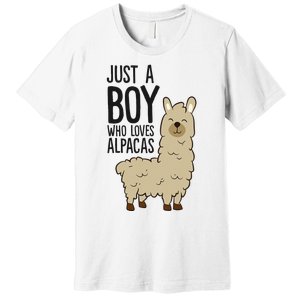 Just a Who Loves Alpacas Funny Alpaca Premium T-Shirt