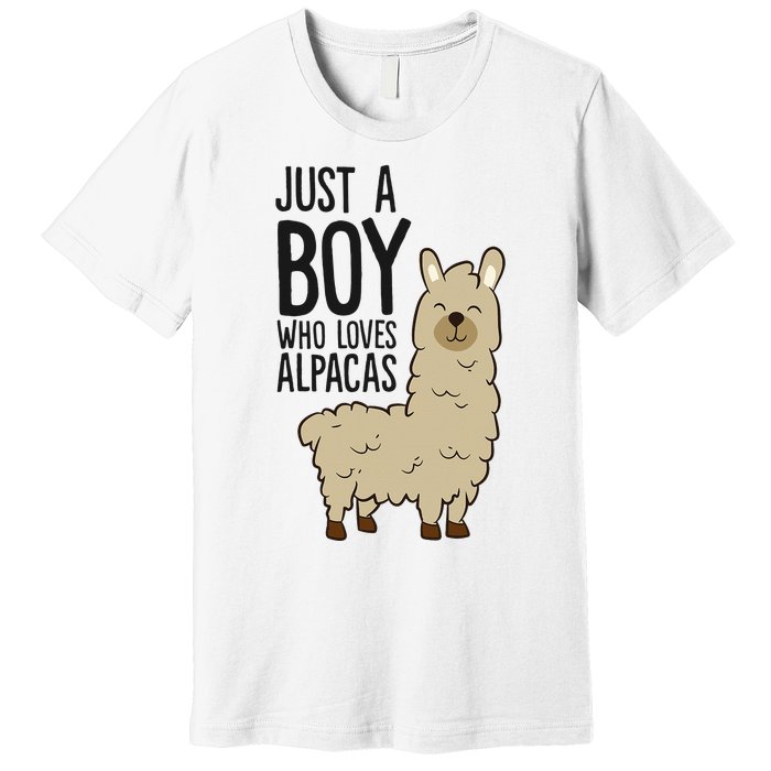 Just a Who Loves Alpacas Funny Alpaca Premium T-Shirt