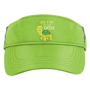 Just A Who Loves Turtles Sea Turtle Gift Adult Drive Performance Visor