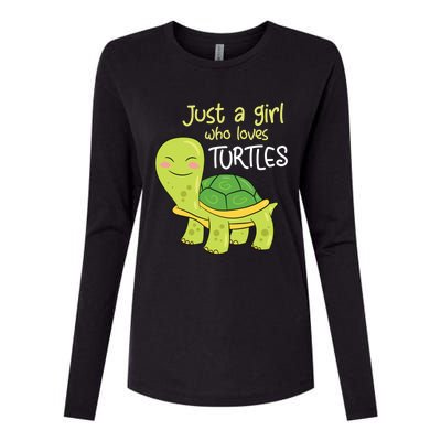 Just A Who Loves Turtles Sea Turtle Gift Womens Cotton Relaxed Long Sleeve T-Shirt