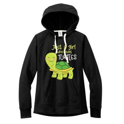 Just A Who Loves Turtles Sea Turtle Gift Women's Fleece Hoodie