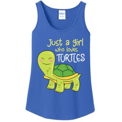 Just A Who Loves Turtles Sea Turtle Gift Ladies Essential Tank