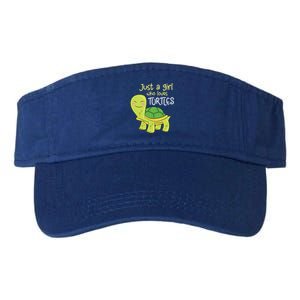 Just A Who Loves Turtles Sea Turtle Gift Valucap Bio-Washed Visor