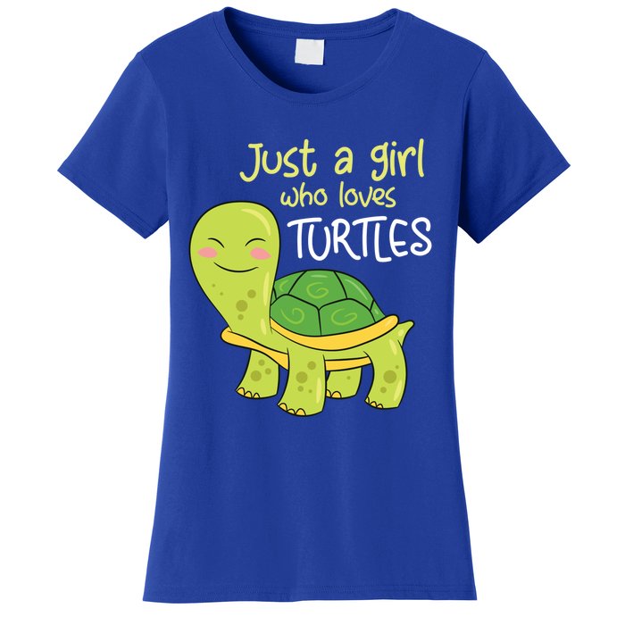 Just A Who Loves Turtles Sea Turtle Gift Women's T-Shirt