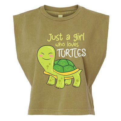 Just A Who Loves Turtles Sea Turtle Gift Garment-Dyed Women's Muscle Tee