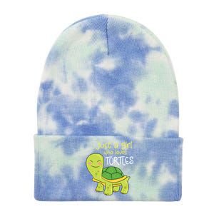 Just A Who Loves Turtles Sea Turtle Gift Tie Dye 12in Knit Beanie