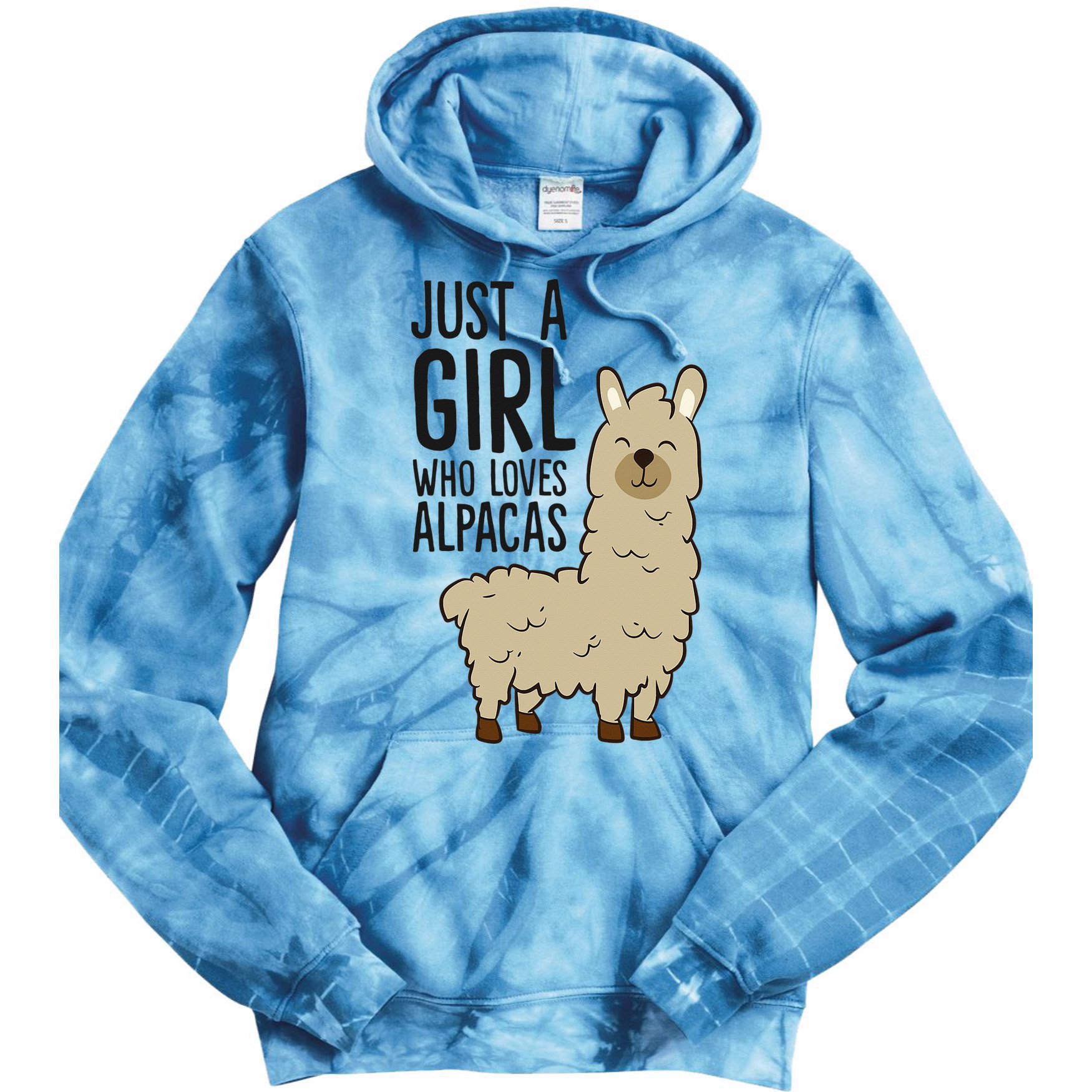 Just a Who Loves Alpacas Funny Alpaca Tie Dye Hoodie