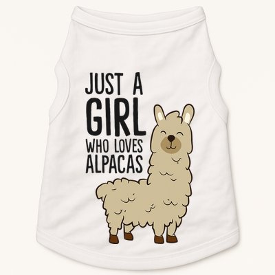 Just a Who Loves Alpacas Funny Alpaca Doggie Tank