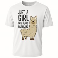 Just a Who Loves Alpacas Funny Alpaca Cooling Performance Crew T-Shirt