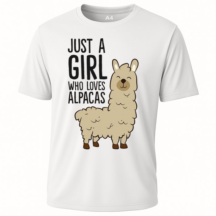 Just a Who Loves Alpacas Funny Alpaca Cooling Performance Crew T-Shirt