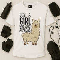 Just a Who Loves Alpacas Funny Alpaca Cooling Performance Crew T-Shirt
